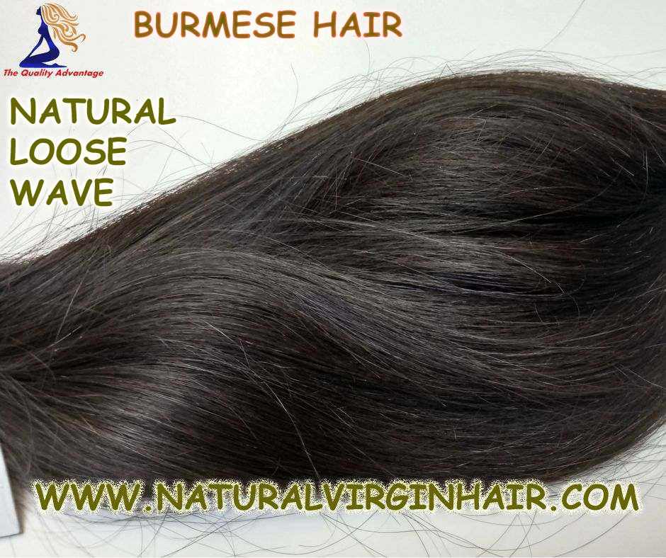 Burmese natural loose wave hair
